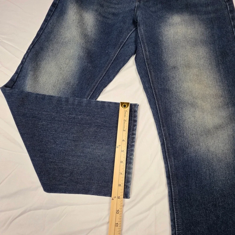 Beverly Hills Polo Club Mens Straight Leg Jeans Dark Wash Blue Denim 36x29